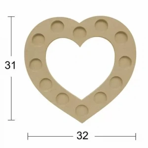 Hobi-Art M 09 Boyanabilir Dekoratif Ham Ahşap Mumluk