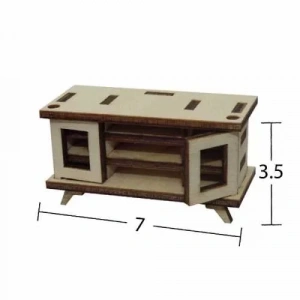 Hobi-art Mn 60 Ham Ahşap Minyatür Obje