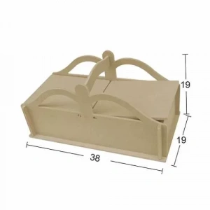 Hobi-art Mt 16 Demonte Boyanabilir Dekoratif Ham Ahşap Kutu