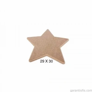 Hobi-Art PA 214 Boyanabilir Dekoratif Yıldız Tasarımlı Ahşap Pano