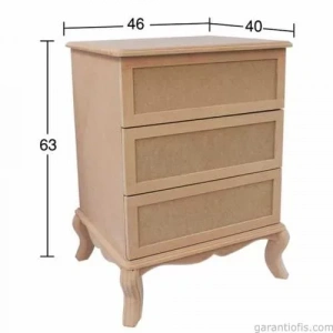 Hobi-art Sp 544 Ham Ahşap Dekoratif Çekmeceli Sehpa