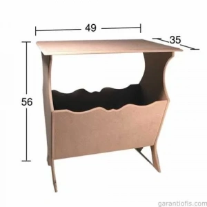 Hobi-art Sp 545 Ham Ahşap Dekoratif Sehpa