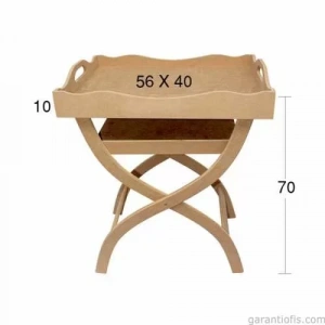 Hobi-Art T 760 Ahşap Dekoratif Şımarık Sehpa ve Tepsi