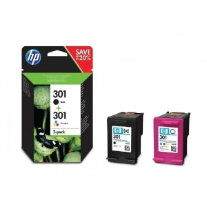 HP N9J72AE (301) SIYAH/UC RENKLI 2 LI PAKET MUREKKEP KARTUSLARI 190/165 SAYFA