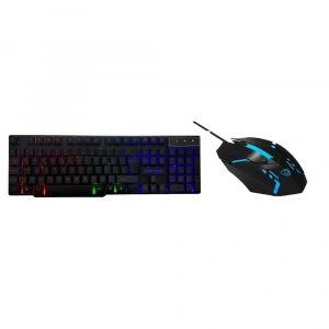 Hytech Hkm-x78 Valor Siyah Usb Gökkuşağı Zemin Aydınlatmalı Gaming Oyuncu Klavye Mouse Set