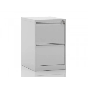 İki Çekmeceli Metal Kartoteks Askılı Dosya Dolabı Gri Renk
