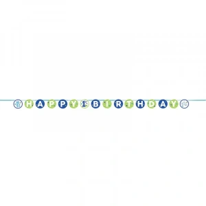 İlk Yaş Partim Erkek Kurdelalı Harf Afiş