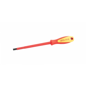 İzeltaş Düz Uçlu Tornavida Elektrikçi İzoleli 1000v