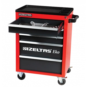 İzeltaş Eko Serisi Takım Dolabı Kırmızı Dolu 93 Parça (7 Çekmeceli)