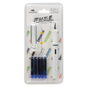 Jinhao Dolma Kalem Seti 6 Parça Extra Fine Beyaz