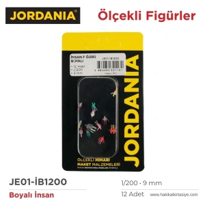 Jordania Maket Boyalı İnsan Figürü 1/200 9mm 12li