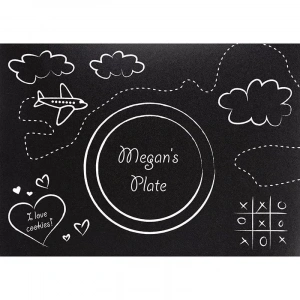 Kara Tahta Görünümlü Yazılabilir Amerikan Servis ve Tebeşir 8 Adet