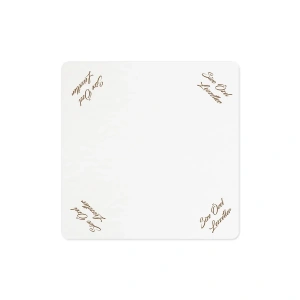 Kare Turta Altı Beyaz (Kalın) 22 cm - 25 Adet