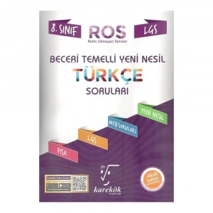 Karekök  8. Sınıf LGS ROS Türkçe Soruları