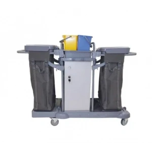 Kat Temizlik Arabası Dolaplı Çift Brandalı (1 Adet)