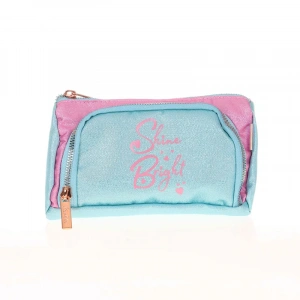 KAUKKO K2526 SPARKLE PLUMP KALEM ÇANTASI TURKUAZ