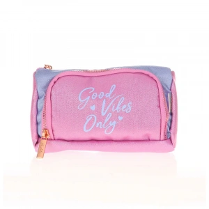 KAUKKO K2528 SPARKLE PLUMP KALEM ÇANTASI DUBLE PEMBE