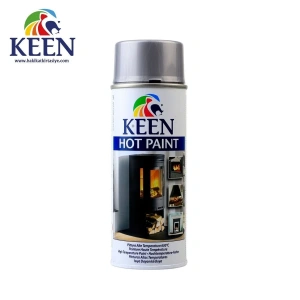 Keen Akrilik Sprey Boya 400ml Hot Paint Isıya Dayanıklı Boya 600C Silver
