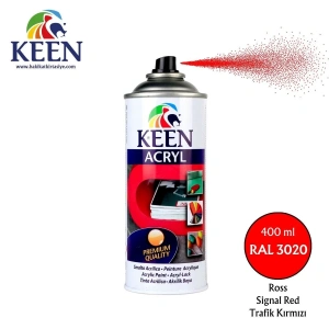 Keen Akrilik Sprey Boya 400ml RAL3020 Signal Red