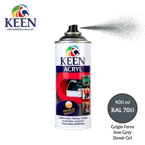 Keen Akrilik Sprey Boya 400ml RAL7011 İron Grey