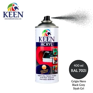 Keen Akrilik Sprey Boya 400ml RAL7021 Grey Black