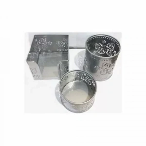 Kembs Kelebek Desenli Kalemlik Seti 3 Lü Gümüş Gri K3170x