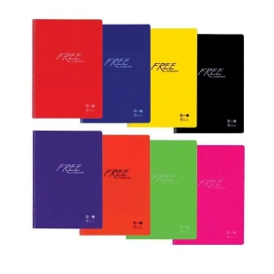 Keskin Color Defter Spiralli Plastik Çizgisiz Kapak A4 80 Yaprak