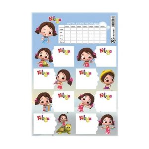 Keskin Color Niloya Ders Programlı Okul Etiketi 20li