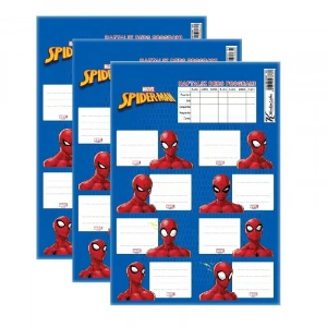 Keskin Spıderman 3 Lü Ders Programlı Etiket 220130-06