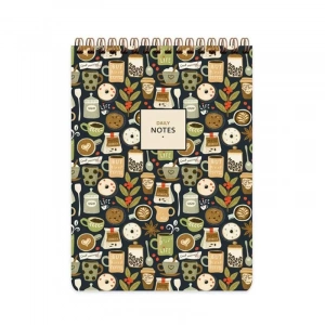 Keskin Spiralli Bloknot 17x24 Kareli 72 Yaprak Kahve (145460)