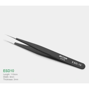 Kingstar ESD-10 Antistatik Paslanmaz Çelik Cımbız – Siyah