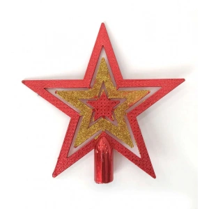 Kırmızı - Altın Yıldız Tepelik 20 cm