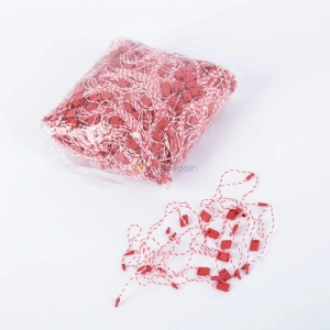 Kırmızı-Beyaz Kilitli Etiket İpi