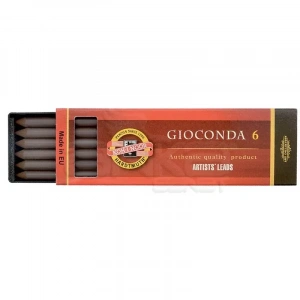 Koh-i-Noor Gioconda Grafit Uç 5.6 x 120mm 6lı 4378 Dark Brown Sepia
