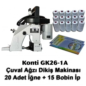 Konti Gk26-1a Çuval Ağzı Dikiş Makinası + 20 Adet İğne + 15 Bobin İp
