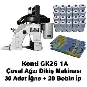 Konti Gk26-1a Çuval Ağzı Dikiş Makinası + 30 Adet İğne + 20 Bobin İp