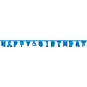 Köpek Balığı Happy Birthday Harf Afiş