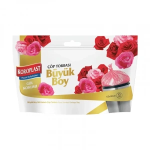 KOROPLAST PREMİUM GÜL KOKULU BÜYÜK BOY ÇÖP TORBASI 65x80cm