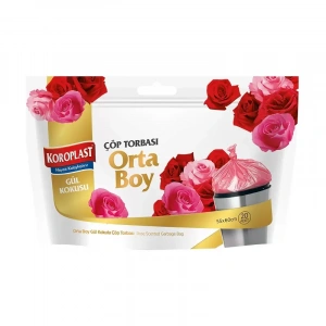 Koroplast Premium Gül Kokulu Orta Boy Çöp Torbası 55x60cm