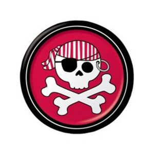 Korsan Partisi 8 li Kırmızı Tabak (17 cm)