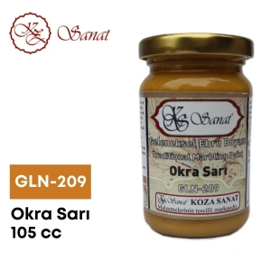 Koza Sanat Geleneksel Ebru Boyası 105cc GLN-209 Okra Sarı