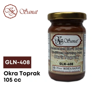 Koza Sanat Geleneksel Ebru Boyası 105cc GLN-408 Okra Toprak