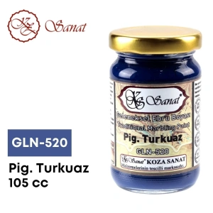 Koza Sanat Geleneksel Ebru Boyası 105cc GLN-520 Pigment Turkuaz