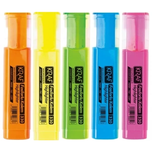 Kraf 330 Fosforlu İşaretleme Kalemi Seti 5 Renk