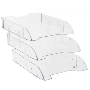 Kraf 829g Hareketli 3 Lü Şeffaf Evrak Rafı