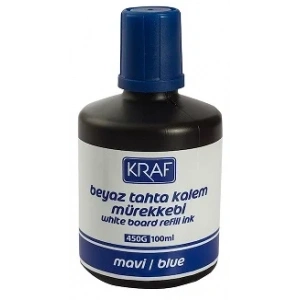 Kraf Beyaz Tahta Kalemi Mürekkebi 100 ml. MAVİ