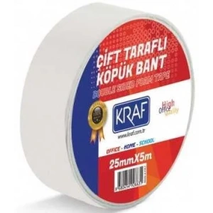 Kraf Çift Taraflı Köpük Bant 25mmx5m 5025G