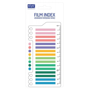 Kraf Film Index Cetvelli Bright Color 16lı x 20 Sayfa