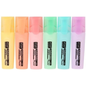 Kraf Fosforlu İşaretleme Kalemi Seti 6 Renk Pastel Renkler