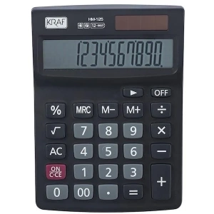 Kraf Hesap Makinesi Metal Gövde TAX Fonksiyonlu HM125 (12 Hane)